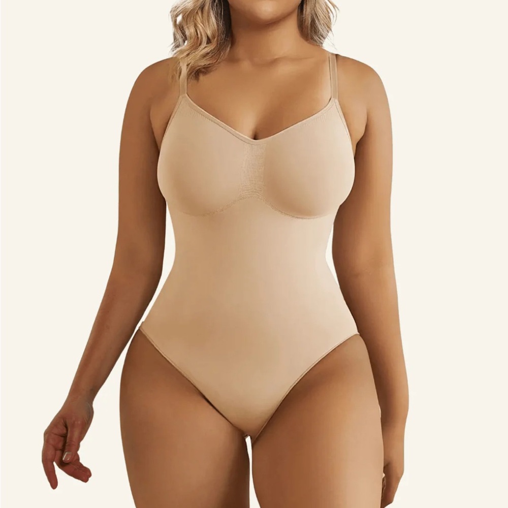 SHAPERX Seamless Adjustable Straps Tummy Control Thong Bodysuit•3x•NWT